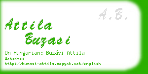 attila buzasi business card